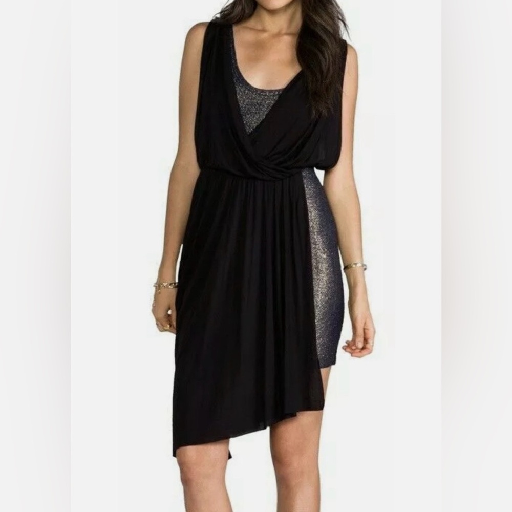 Free People Eleanor Asymmetrical Draped Overlay Dress